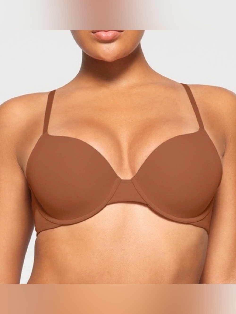 NWT FITS EVERYBODY T-SHIRT BRA BRONZE